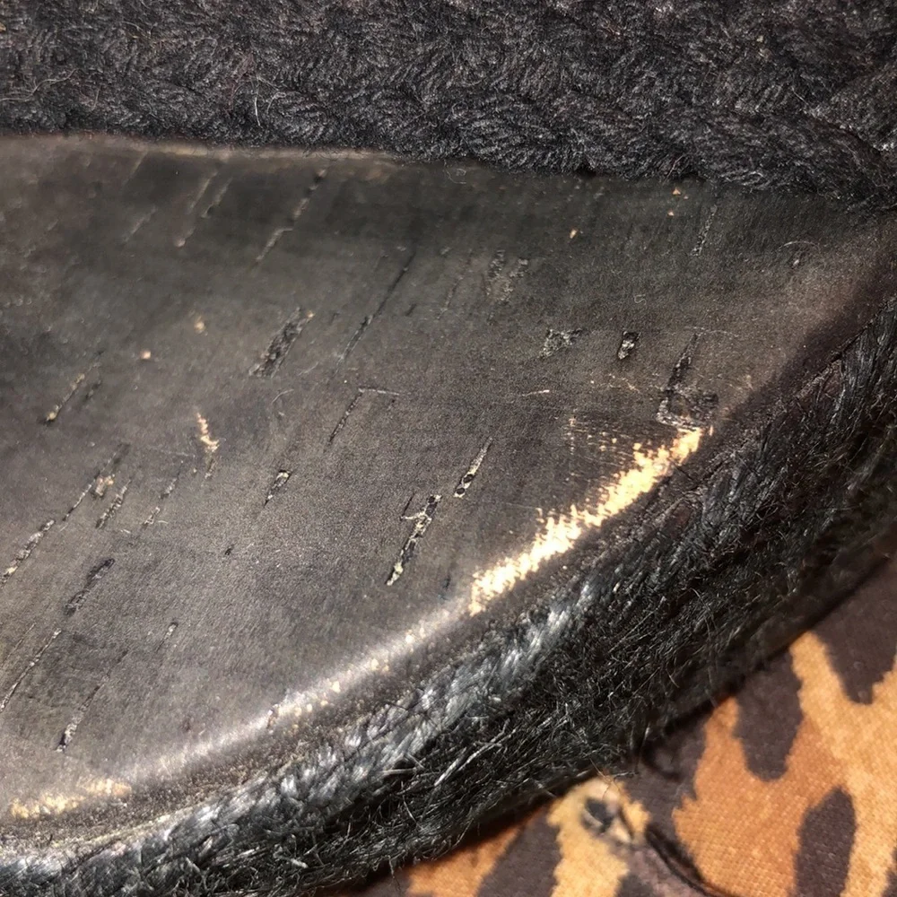 Nine West size 10 black sexy wrap ankle strap wedge